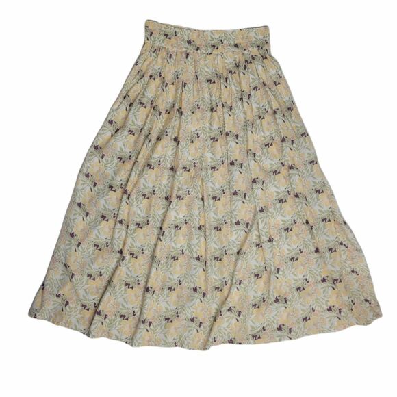 VINTAGE 90s skirt pastel floral cottagecore midi M - Picture 2 of 6